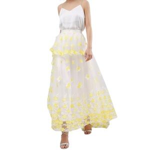ASOS Embroidered Tulle Maxi Skirt Set